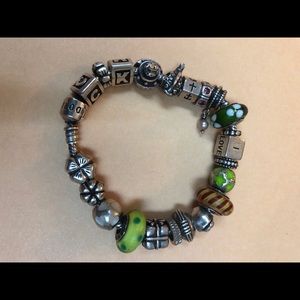 Pandora bracelet with charms
